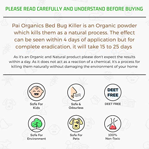 Pai Organics Certified Organic Bed Bug Killer Pack of One 250gm