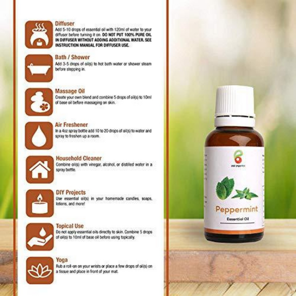 Pai Organics Peppermint Essential oil Steam Distilled 15ml
