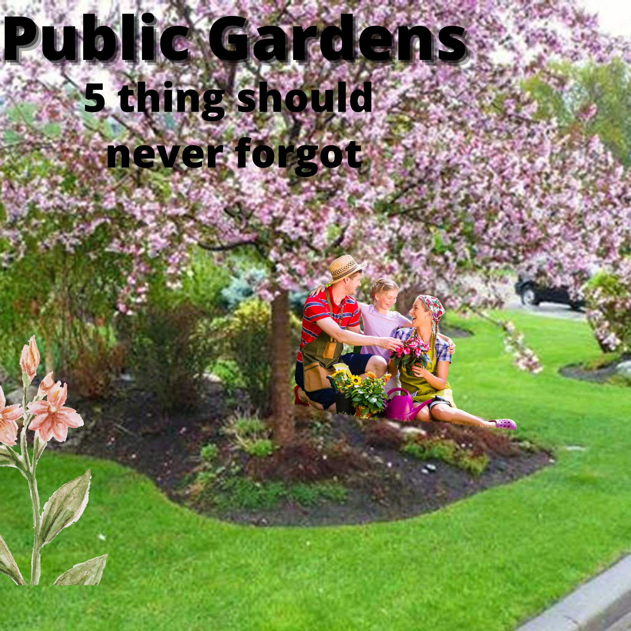 Which thing should we keep in mind while visiting the public garden?