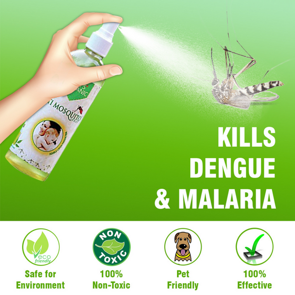 Pai Organics Natural Anti Mosquito Repellent Spray Certified Organic