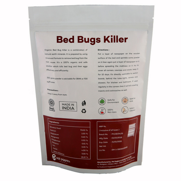 Pai Organics Certified Organic Bed Bug Killer Pack of One 250gm