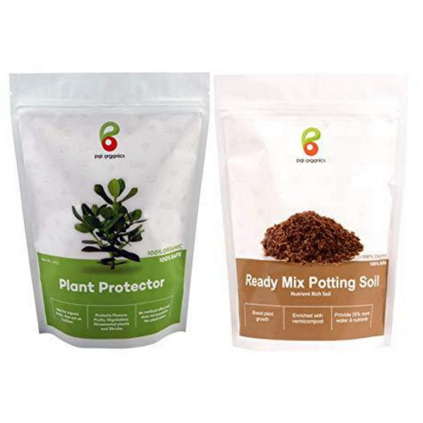 Pai Organics Plant Protector | Ready Mix Potting Soil 2kg, Combo Pack